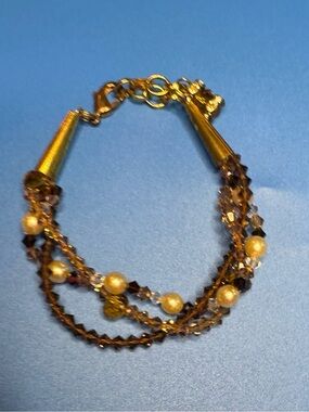 Hand Sewn Swarovski Crystal Bracelet